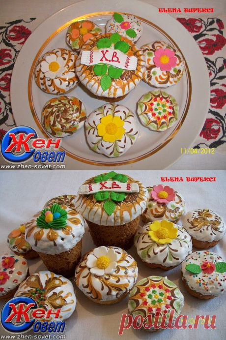 КРАСИВЫЙ ПАСХАЛЬНЫЙ КУЛИЧ БЕЗ ЗАМЕСОВ &quot;РАДУЖНЫЙ&quot;.