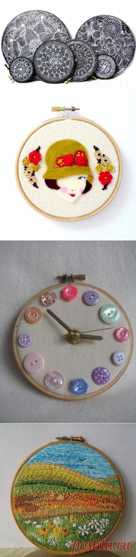 Вторая жизнь пяльцев. Hoop art.