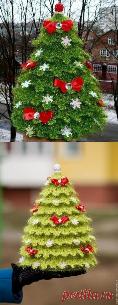 СУВЕНИРНАЯ ЁЛОЧКА (Вязание крючком) | Журнал Вдохновение Рукодельницы