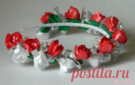 Весенний ободок из лент своими руками. - Яркий Мир Нашего Рукоделия! - Страна Мам