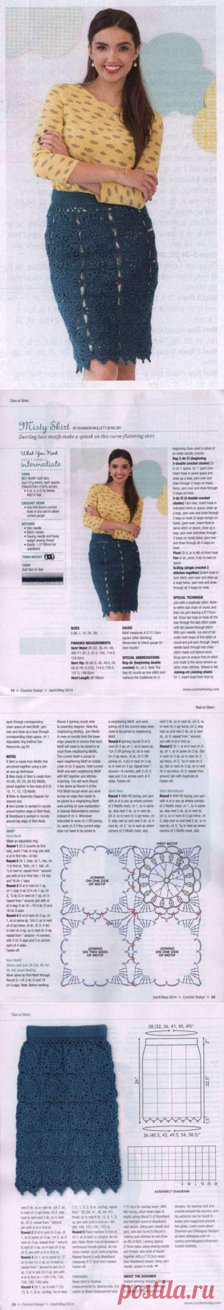 ЮБКА ИЗ ЦВЕТОЧНЫХ КВАДРАТОВ