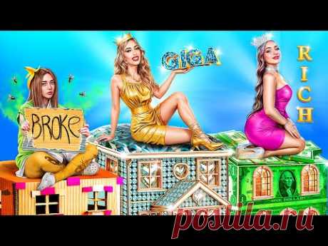 Бедная vs богатая vs гига богатая! Мы построили секретные домики!