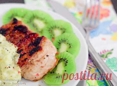 СВИНСКО БОН ФИЛЕ СЪС СОС ОТ КИВИ / PORK TENDERLOINS with KIWI | sugarmouse