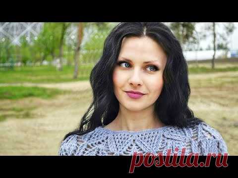 ВЯЖЕМ ВМЕСТЕ СВИТЕР С АЖУРНОЙ КОКЕТКОЙ