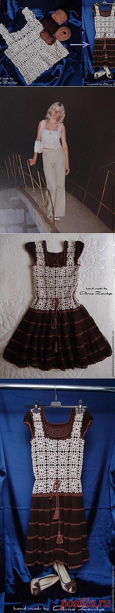 Из винтажного топа - в современное платье.