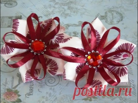 Простые резинки-канзаши для начинающих