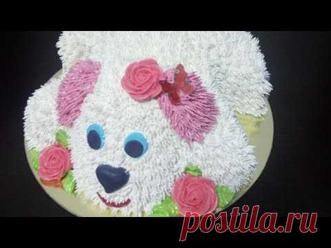 Торт СОБАКА . Украшение кремом Наталья Торт Sweet stories