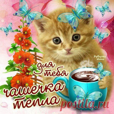Открытка чашечка кофе для тебя  Красивые бесплатные анимации Утро