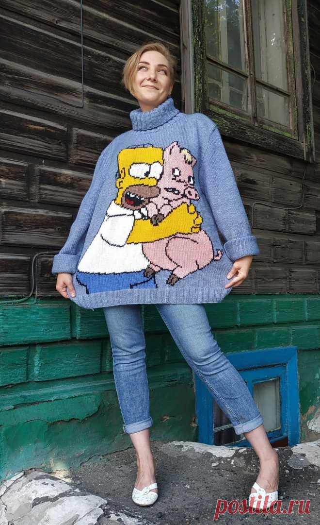 Симпсоны и миньоны в вязаных изделиях 