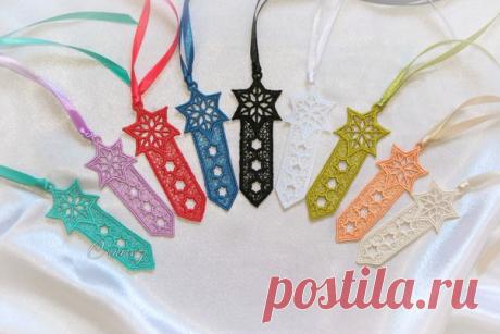 купить закладки для книг вышитые ажурные кружевные в подарок для маленьких книг