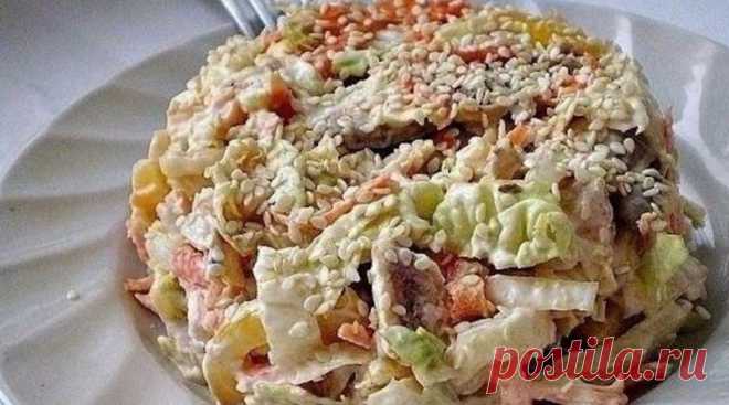 Салат с пекинской капустой «Переполох»