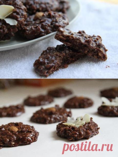 Шоколадно-овсяное печенье без выпечки или "No Bake Cookies"