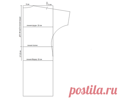 Платье прямого силуэта – модель интересная, а выкройка проще некуда