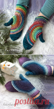 Необычные варежки от Светланы Гордон (Tashashu). Hypnosis mittens by Svetlana Gordon.