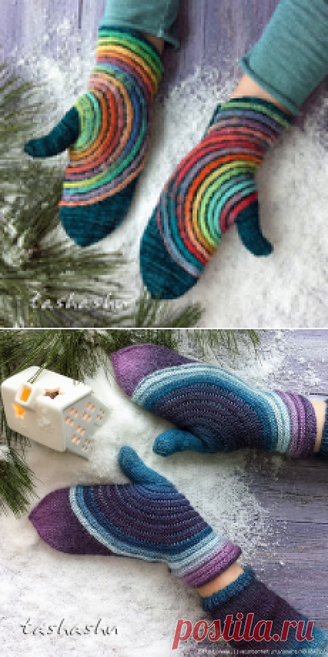 Необычные варежки от Светланы Гордон (Tashashu). Hypnosis mittens by Svetlana Gordon.