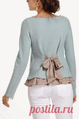 (49) DIY: ideas para ajustar una blusa o un cárdigan que te queda grande way to take in the 80s sweaters i have | Reciclando camisas