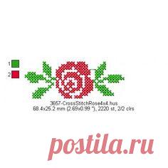 Схема розы для вышивки крестиком бисером