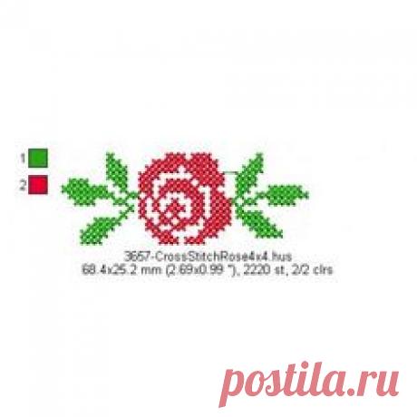 Схема розы для вышивки крестиком бисером