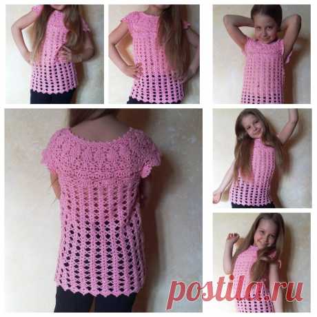 Красивая розовая кофточка с ажурным узором для вашей маленькой модницы)) Кофточку можно заказать также и на другой возраст и пряжу, а также изменить длину. Срок выполнения работы - 4-7 дней. Звоните +7(915)008-31-63