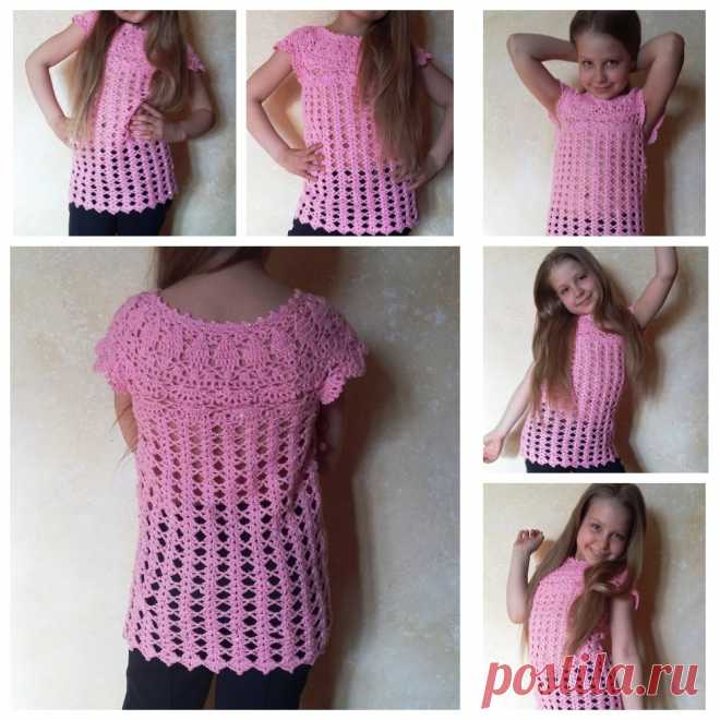 Красивая розовая кофточка с ажурным узором для вашей маленькой модницы)) Кофточку можно заказать также и на другой возраст и пряжу, а также изменить длину. Срок выполнения работы - 4-7 дней. Звоните +7(915)008-31-63