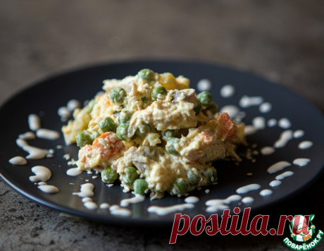 Салат "Грибалье" с курицей и грибами – кулинарный рецепт