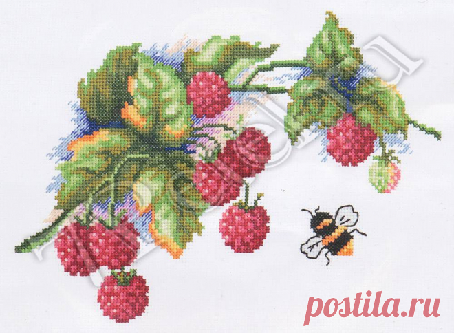 Ягода малина 40-50. Вышивка нитками > Чудесная игла > Натюрморт.