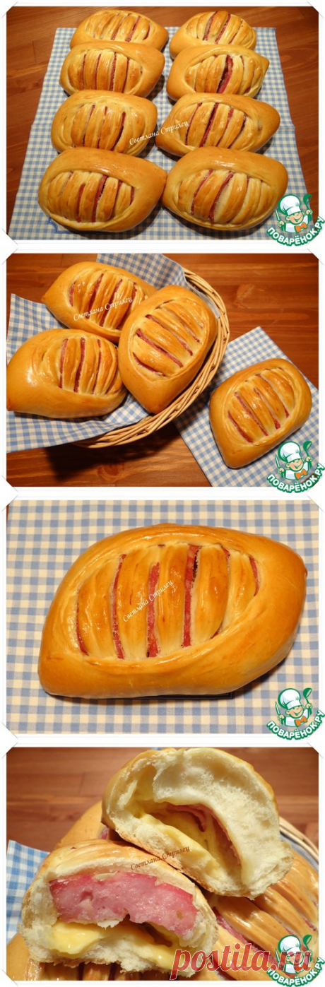 Булочки с ветчиной и сыром - кулинарный рецепт