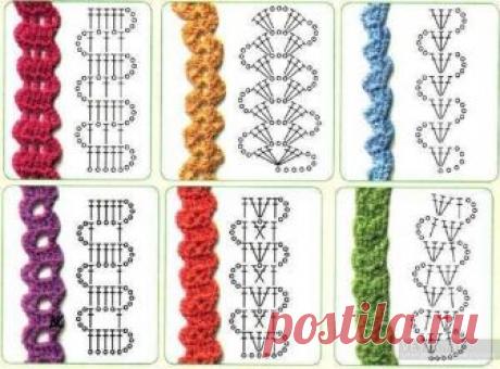 Вязание-крючок-Рисунки и схемы &gt;Брюггская тесьма.