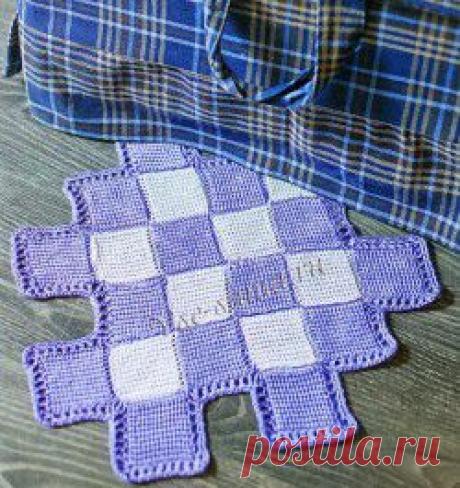 Коврик крючком «кроссворд» - Аксессуары, мелочи для дома крючком