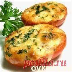 Помидоры, запечённые с сыром в микроволновке - Простые рецепты Овкусе.ру