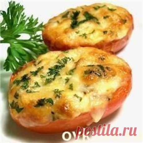 Помидоры, запечённые с сыром в микроволновке - Простые рецепты Овкусе.ру
