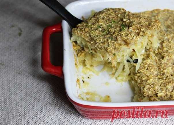 Капуста, запеченная с овсяными хлопьями - полезное и вкусное блюдо!