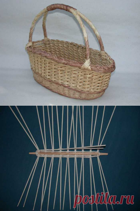 Красивая корзинка из газетных трубочек — Рукоделие