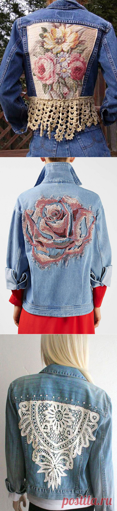 Многообразный декор джинсовых курток