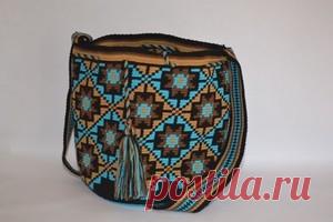 Колумбийская мочила. Вяжем жаккардовую сумку крючком