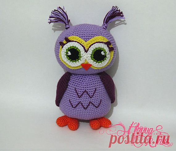 PATTERN  Purple Owl Crochet Amigurumi от HavvaDesigns на Etsy