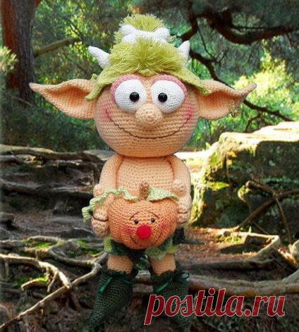 Лесной эльф крючком. Амигуруми схемы и описания. Автор: неизвестен | IRINELY.ART