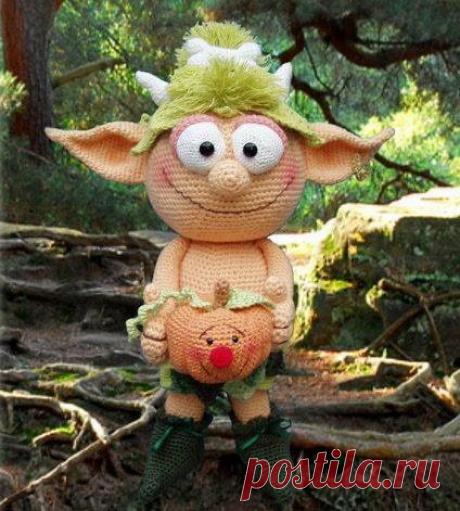 Лесной эльф крючком. Амигуруми схемы и описания. Автор: неизвестен | IRINELY.ART