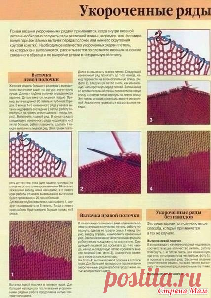 Полезные советы по вязанию в картинках - ВЯЗАНАЯ МОДА+ ДЛЯ НЕМОДЕЛЬНЫХ ДАМ - Страна Мам