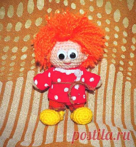 домовой Кузя, игрушка крючком