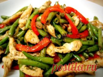 Теплый салат с фасолью стручковой рецепт с фото пошагово - 1000.menu
