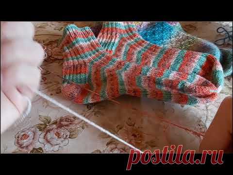 Носки от мыска с удобной пяткой. Полный МК