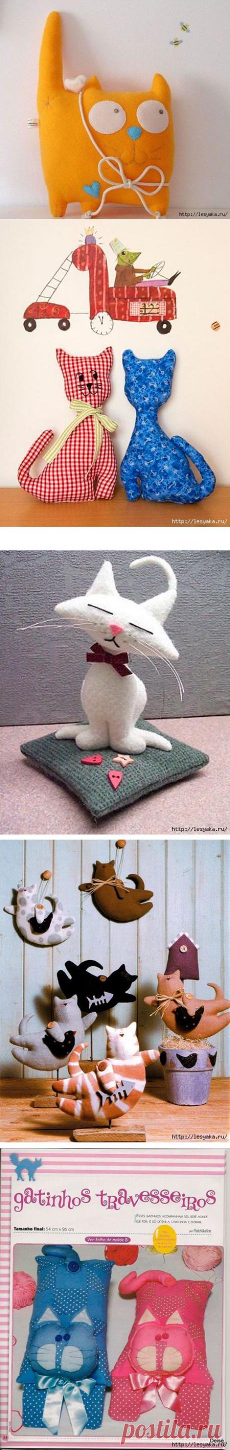 Кошки и коты своими руками - более 20 выкроек! - Куклы и игрушки - Женский Мир