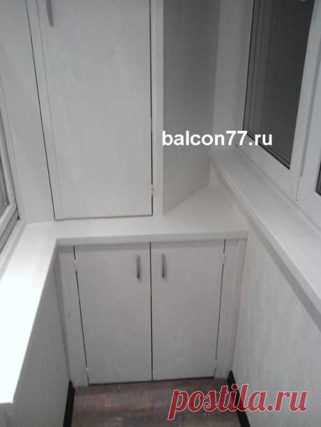 Остекление, утепление, отделка балкона в Одинцово. Тёплый пол, шкафы.