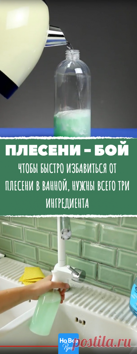 Чтобы быстро избавиться от плесени в ванной, нужны всего три ингредиента