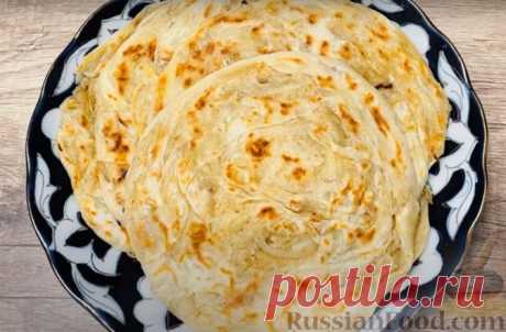 Рецепт: Слоёные лепёшки с луком (катлама) на RussianFood.com