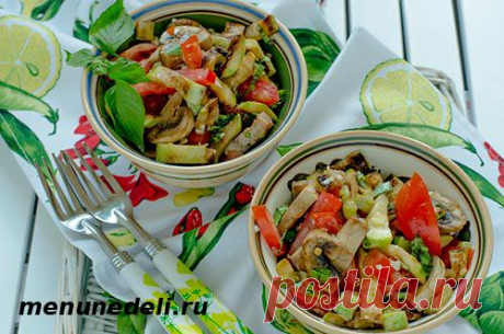 Кабачки с грибами в мультиварке - рецепт с пошаговыми фото / Меню недели