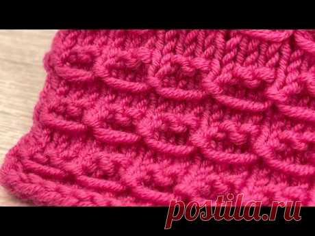 НЕЖНЫЕ ВОЛНЫ  💗 Шикарный плетёный узор спицами!