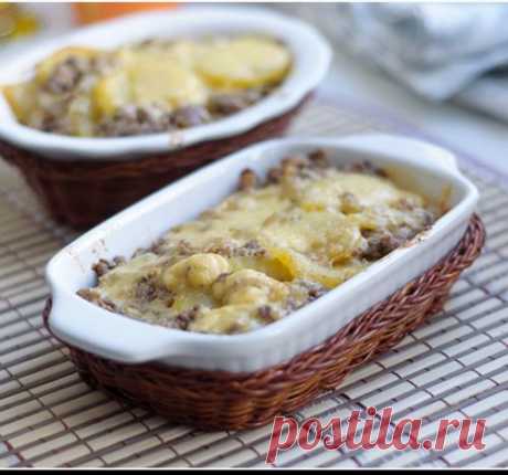 Запеканка из фарша и картофеля