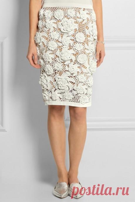 Вяжем брендовую юбку-карандаш